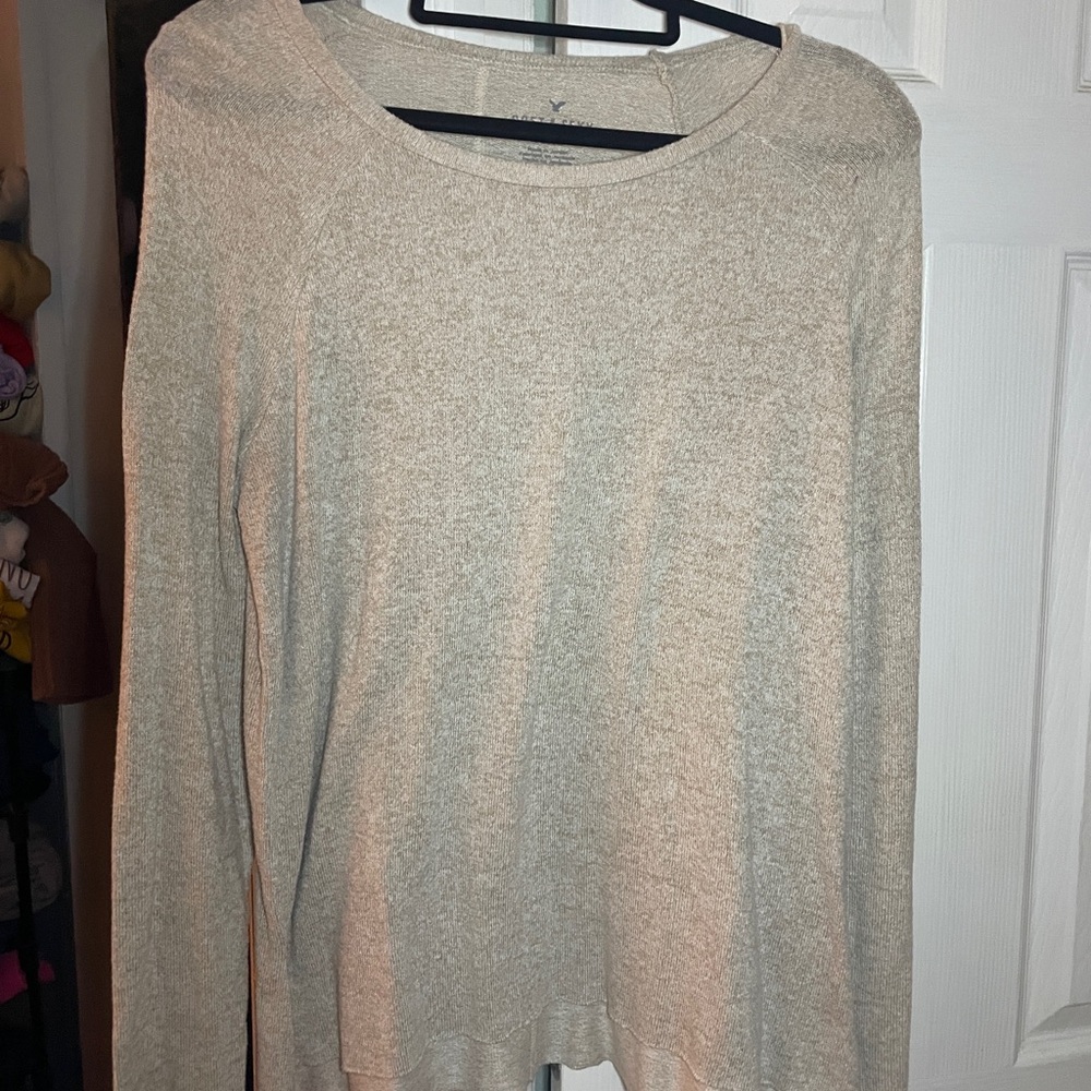 American Eagle Outfitters Beige Plush Sweater